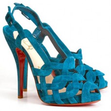 Sandály Christian Louboutin Larissandale 120mm modré Sandály Christian Louboutin Larissandale 120mm modré