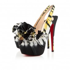 Christian Louboutin Vysoké Boubou 160mm Platformové Boty Černé/Žluté Christian Louboutin Vysoké Boubou 160mm Platformové Boty Černé/Žluté