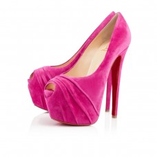 Christian Louboutin Drapesse 160mm Peep Toe Lodičky Grenadine Christian Louboutin Drapesse 160mm Peep Toe Lodičky Grenadine