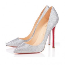 Christian Louboutin Pigalle 120mm lodičky stříbrné Christian Louboutin Pigalle 120mm lodičky stříbrné