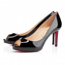 Christian Louboutin No Matter 80mm Peep Toe Lodičky Černé