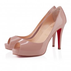 Christian Louboutin Mater Claude 80mm Peep Toe Lodičky Tělová barva Christian Louboutin Mater Claude 80mm Peep Toe Lodičky Tělová barva