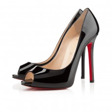 Christian Louboutin Flo 120mm Peep Toe Lodičky Černé Christian Louboutin Flo 120mm Peep Toe Lodičky Černé