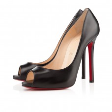 Christian Louboutin Flo 120mm Peep Toe Lodičky Černé