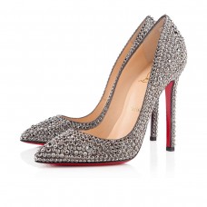 Christian Louboutin Pigalle Strass 120mm Speciální příležitosti Hematit Christian Louboutin Pigalle Strass 120mm Speciální příležitosti Hematit