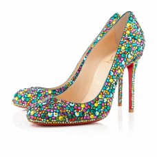 Christian Louboutin Fifi Strass 100mm Speciální příležitosti Vícebarevná Christian Louboutin Fifi Strass 100mm Speciální příležitosti Vícebarevná