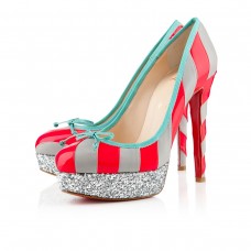 Christian Louboutin Foraine 140mm Platformy Růžová Paris/Světle šedá Christian Louboutin Foraine 140mm Platformy Růžová Paris/Světle šedá
