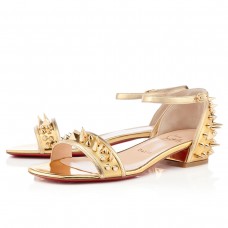Christian Louboutin Druide - Sandály na ploché podpatky - zlaté Christian Louboutin Druide - Sandály na ploché podpatky - zlaté