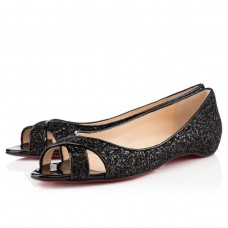 Christian Louboutin Croisette Ploché Sandály Černé Christian Louboutin Croisette Ploché Sandály Černé