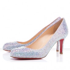 Christian Louboutin Fifi Strass 100mm Speciální příležitosti Stříbrná Christian Louboutin Fifi Strass 100mm Speciální příležitosti Stříbrná