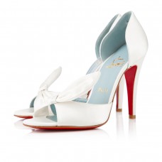 Christian Louboutin Livre 100mm Speciální příležitosti Světle bílá Christian Louboutin Livre 100mm Speciální příležitosti Světle bílá