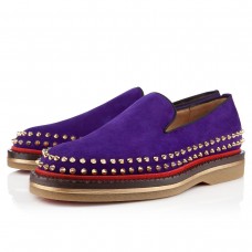 Mokasíny Christian Louboutin Fredapoitiers Fialové