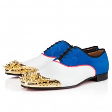Mokasíny Christian Louboutin Tyronito bílé/modré