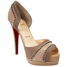 Christian Louboutin Henry 140mm Peep Toe Lodičky - Tělová kůže