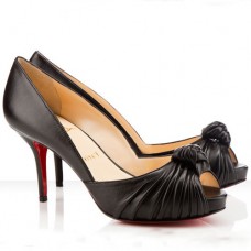 Černé lodičky Christian Louboutin Greissimo 80mm Peep Toe Černé lodičky Christian Louboutin Greissimo 80mm Peep Toe