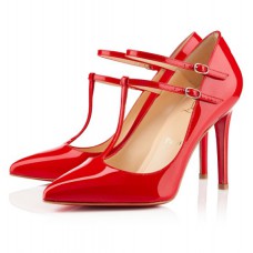 Christian Louboutin V Neck 100mm Lodičky Červené