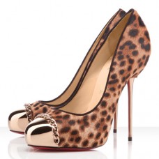 Christian Louboutin Metalipp 120mm Lodičky s Leopardím vzorem