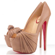 Christian Louboutin Lady Gres 160mm Peep Toe Lodičky Béžové