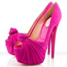 Christian Louboutin Lady Gres 160mm Peep Toe lodičky Framboise
