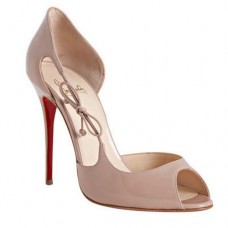 Christian Louboutin Delico 100mm Peep Toe Lodičky - Tělová kůže