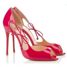 Christian Louboutin Delico 100mm Peep Toe Lodičky Rose Matador