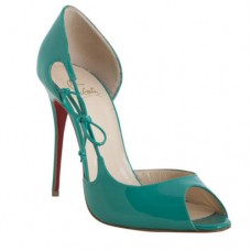 Christian Louboutin Delico 100mm Peep Toe Lodičky Nefritové