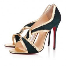 Christian Louboutin Suzanana 100mm Peep Toe Lodičky Zelené