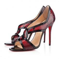 Christian Louboutin Suzanana 100mm Peep Toe Lodičky Červené