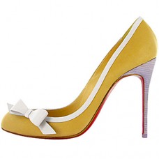 Christian Louboutin Beauty 100mm Lodičky Žluté Christian Louboutin Beauty 100mm Lodičky Žluté