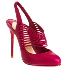 Christian Louboutin Mille Cordes 100mm Slingbacks Červené