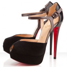 Sandály Christian Louboutin č. 299 140 mm černé Sandály Christian Louboutin č. 299 140 mm černé