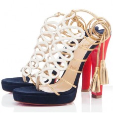 Sandály Christian Louboutin Salsbourg 120mm bílé Sandály Christian Louboutin Salsbourg 120mm bílé