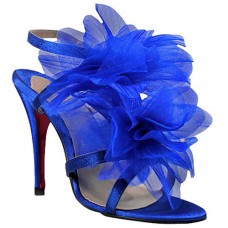 Sandály Christian Louboutin Petal 70mm modré