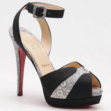 Sandály Christian Louboutin Double Moc 120mm černé Sandály Christian Louboutin Double Moc 120mm černé