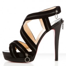 Sandály Christian Louboutin Trailer 140mm Černé Sandály Christian Louboutin Trailer 140mm Černé