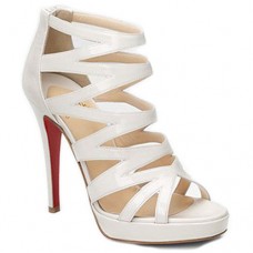 Sandály Christian Louboutin Fernando 120mm bílé Sandály Christian Louboutin Fernando 120mm bílé