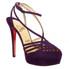 Sandály Christian Louboutin Tres Francaise 140mm fialové Sandály Christian Louboutin Tres Francaise 140mm fialové
